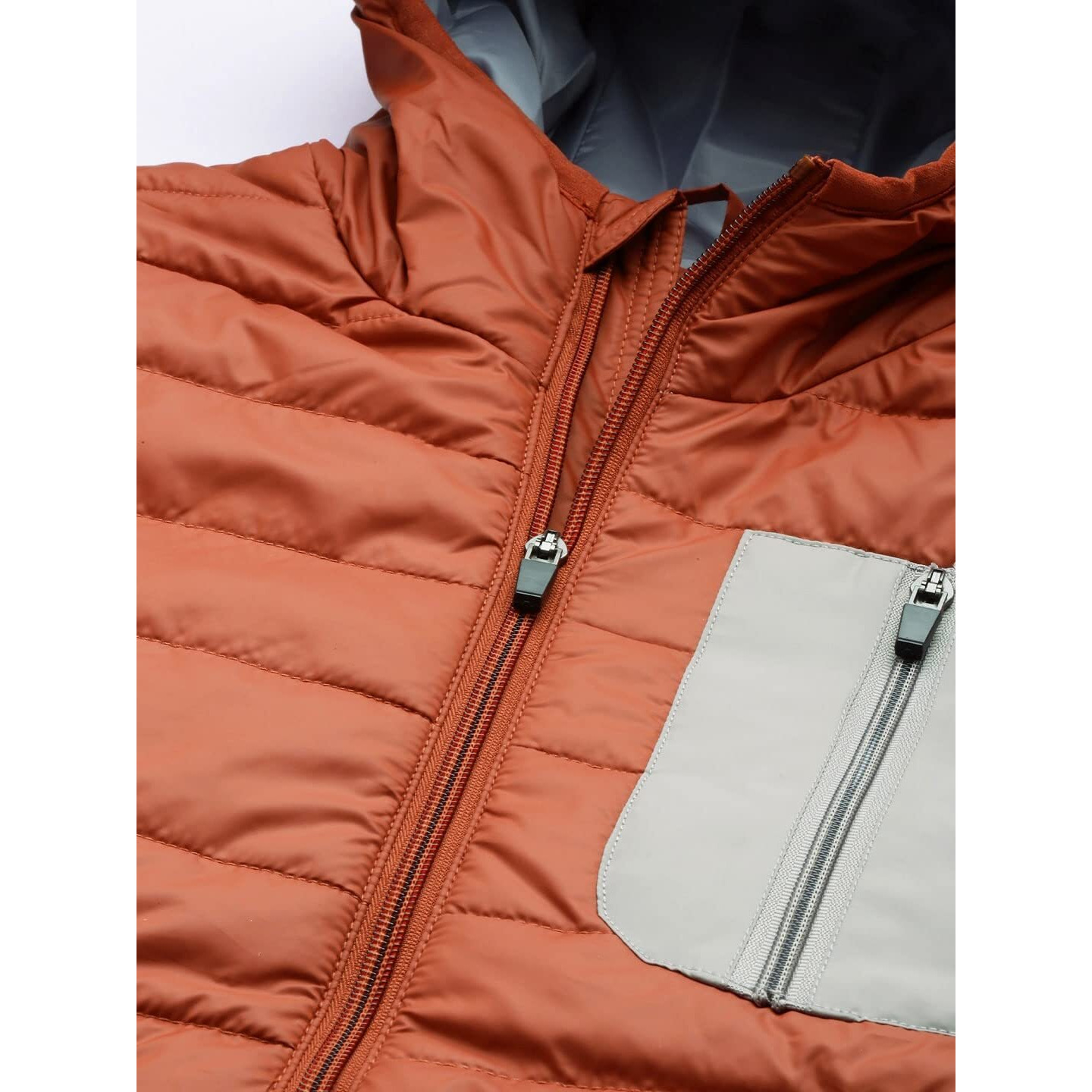 The Indian Garage Co Men's Slim Fit Jacket (0222-JKT53-04_Rust L)