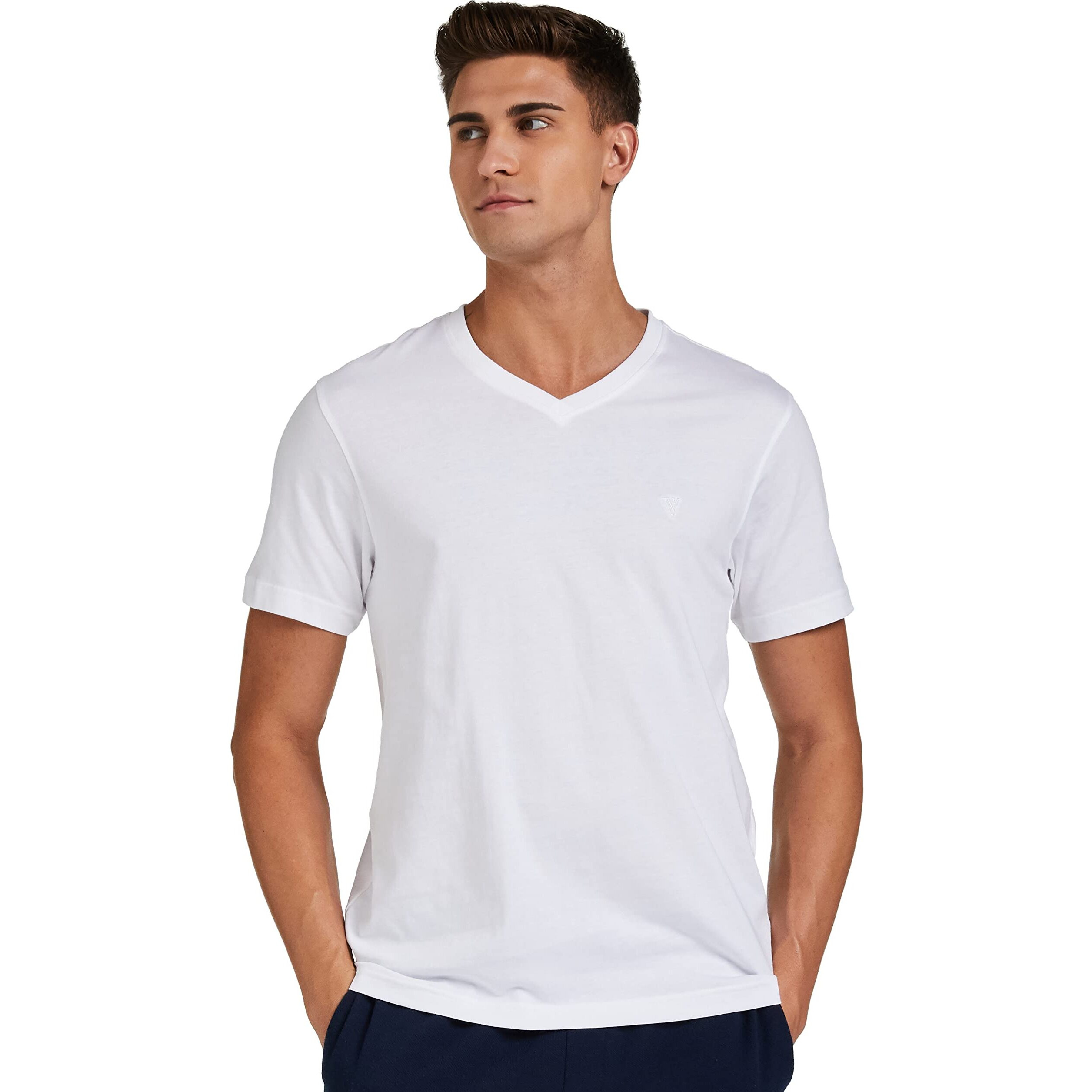 Van Heusen Men's Regular Fit T-Shirt White L