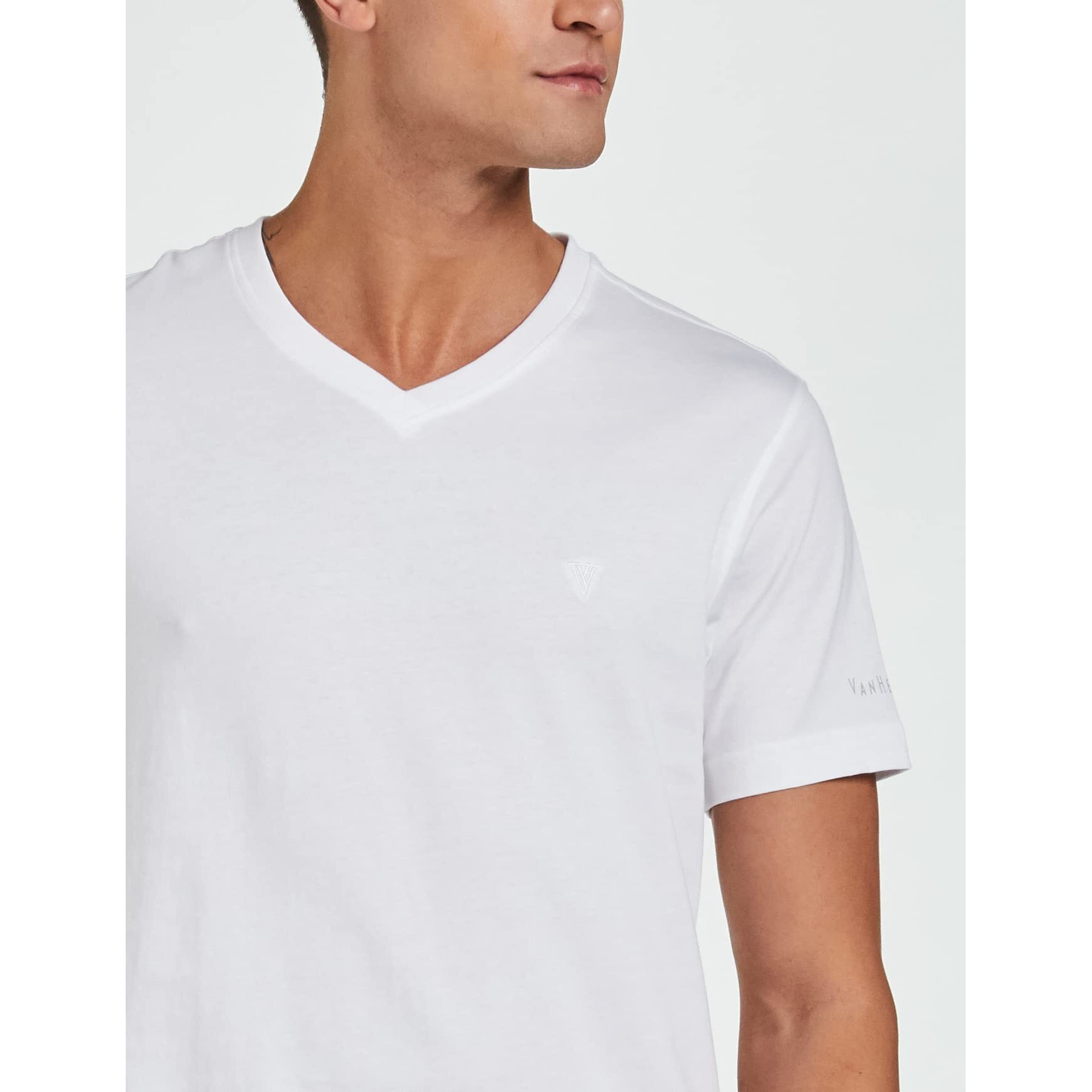 Van Heusen Men's Regular Fit T-Shirt White L