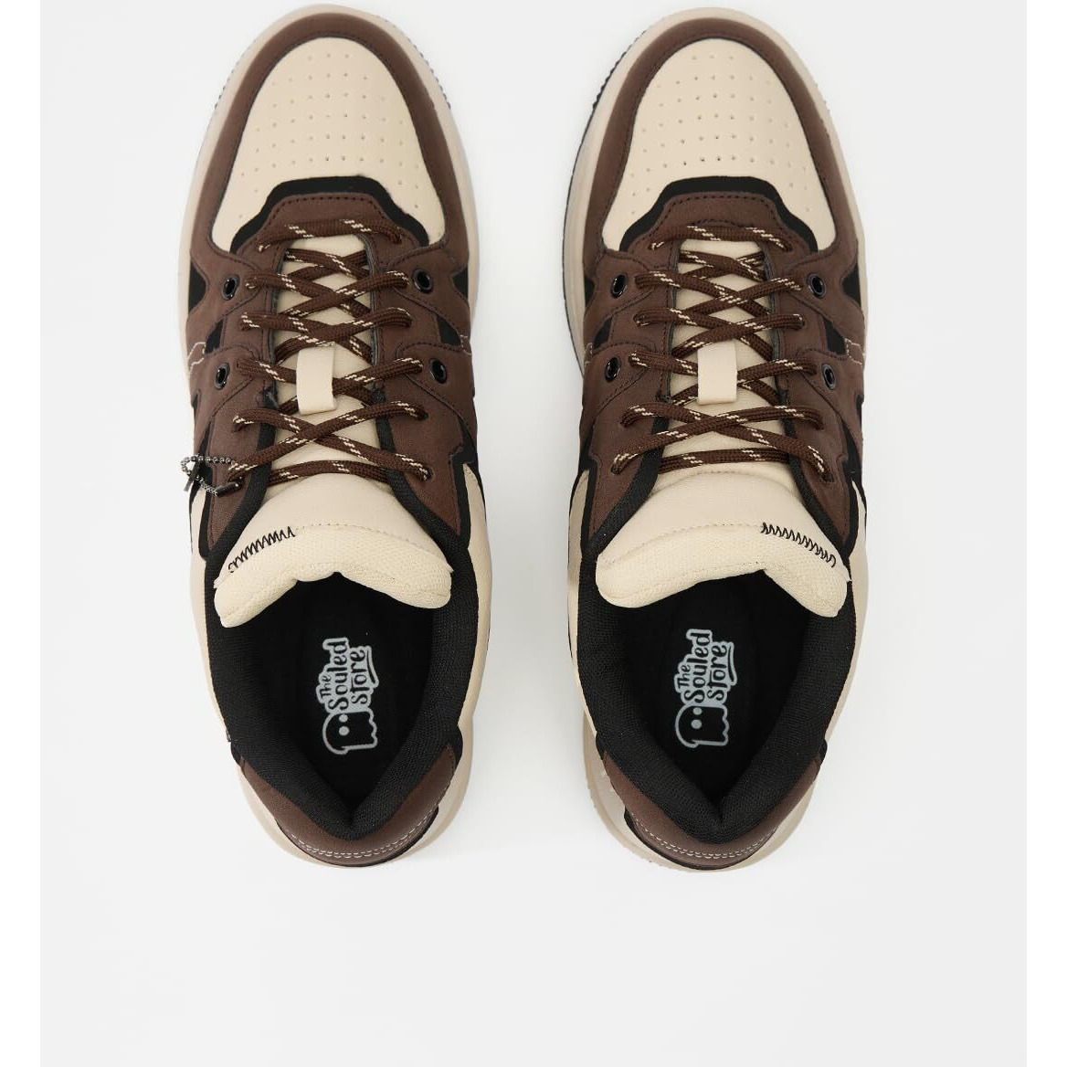 The Souled Store Urban Blaze Mocha Men and Boys Lace-Up Low Top Sneakers Brown Sneaker Shoes Solid Color Bright All Season Party Casual Wear Low Top Sneakers Mens Lace Up Shoes