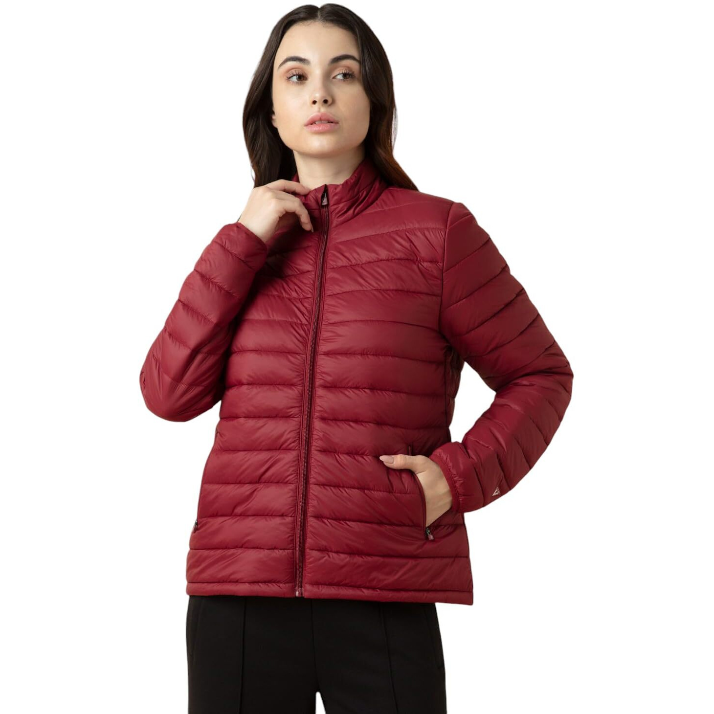 Van Heusen Women's A-Line Coat (66409_Maroon