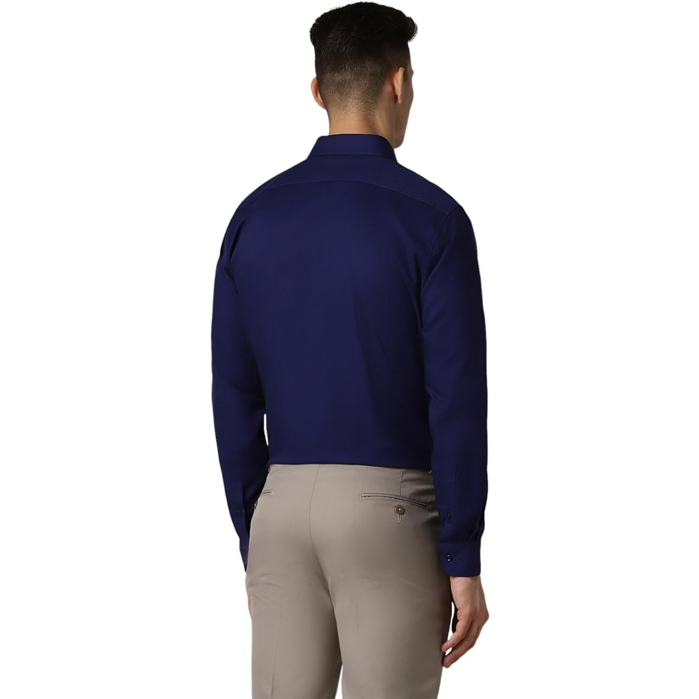 Van Heusen Men's Solid Modern Fit Shirt (VHSFCCUBB21316_Blue