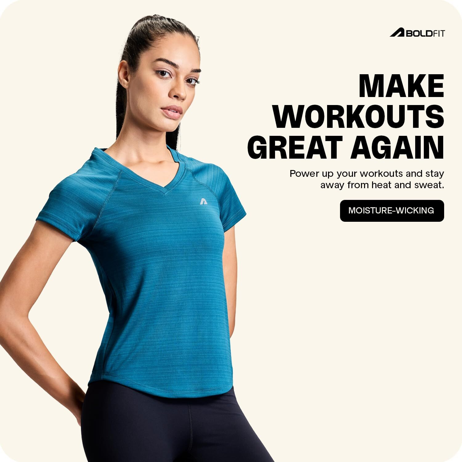Boldfit Women's Regular Fit T-Shirt (BFTBM3001SBGWXL_Green XL)