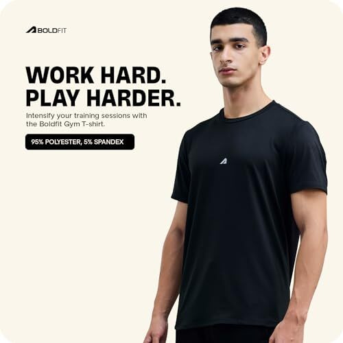 Boldfit Men's Regular Fit T-Shirt (BFTBM3005SBlackL_Black L)