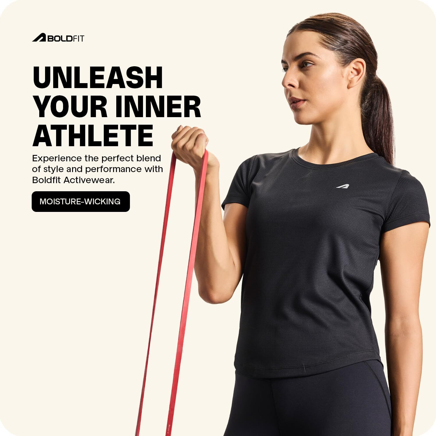 Boldfit Women's Regular Fit T-Shirt (BFTBM3003SWBlackM_Black M)