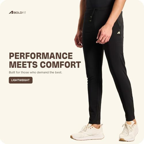 Boldfit Track Pant for Running, Gym Sports Lower & Boys Summer Track Pants Track Pant for Boys Multipurpose Mens Lower Activewear Trousers Sports Night Pants Black M |Fit Type Relaxed Fit