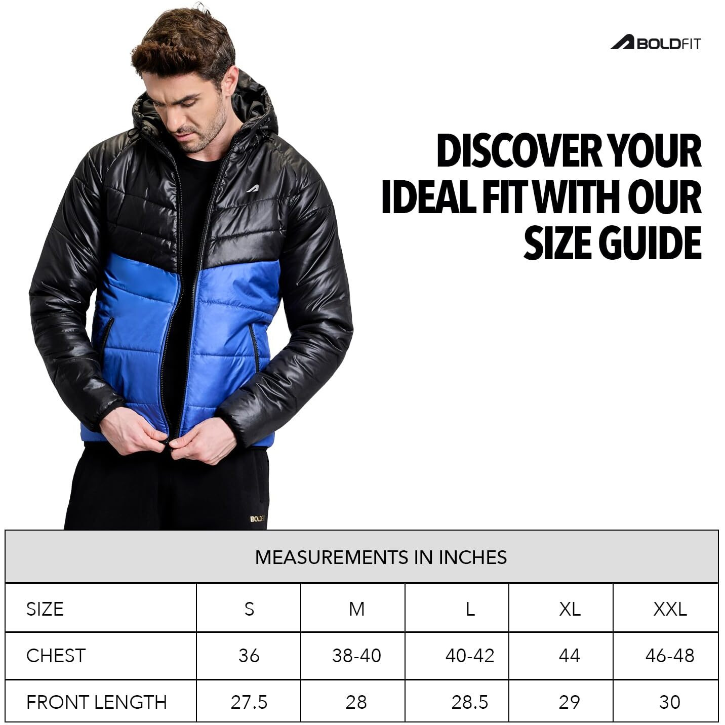 Boldfit Men's Polyester Standard Length Jacket (BFTBM4002S_Blue-Black_XL)