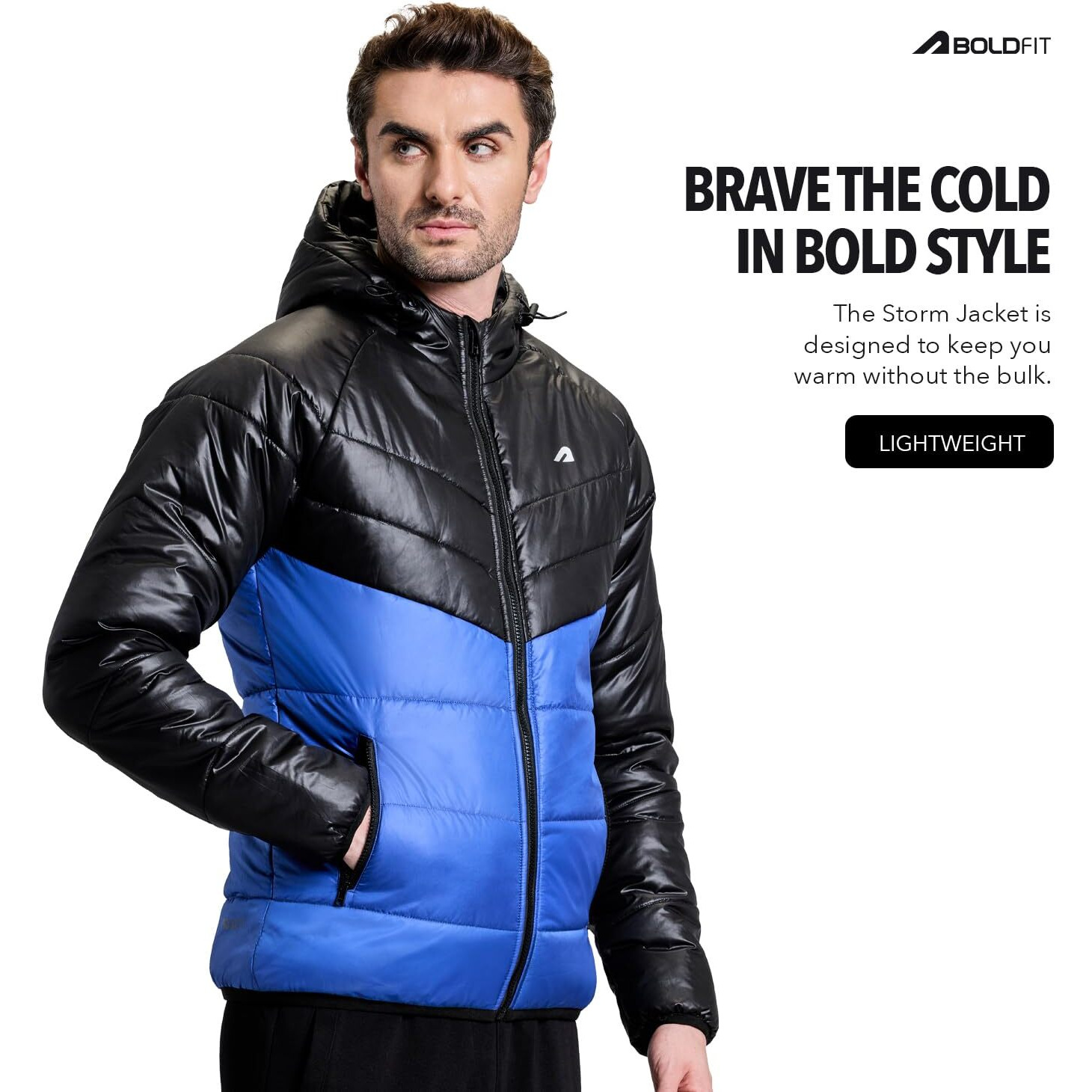 Boldfit Men's Polyester Standard Length Jacket (BFTBM4002S_Blue-Black_XL)