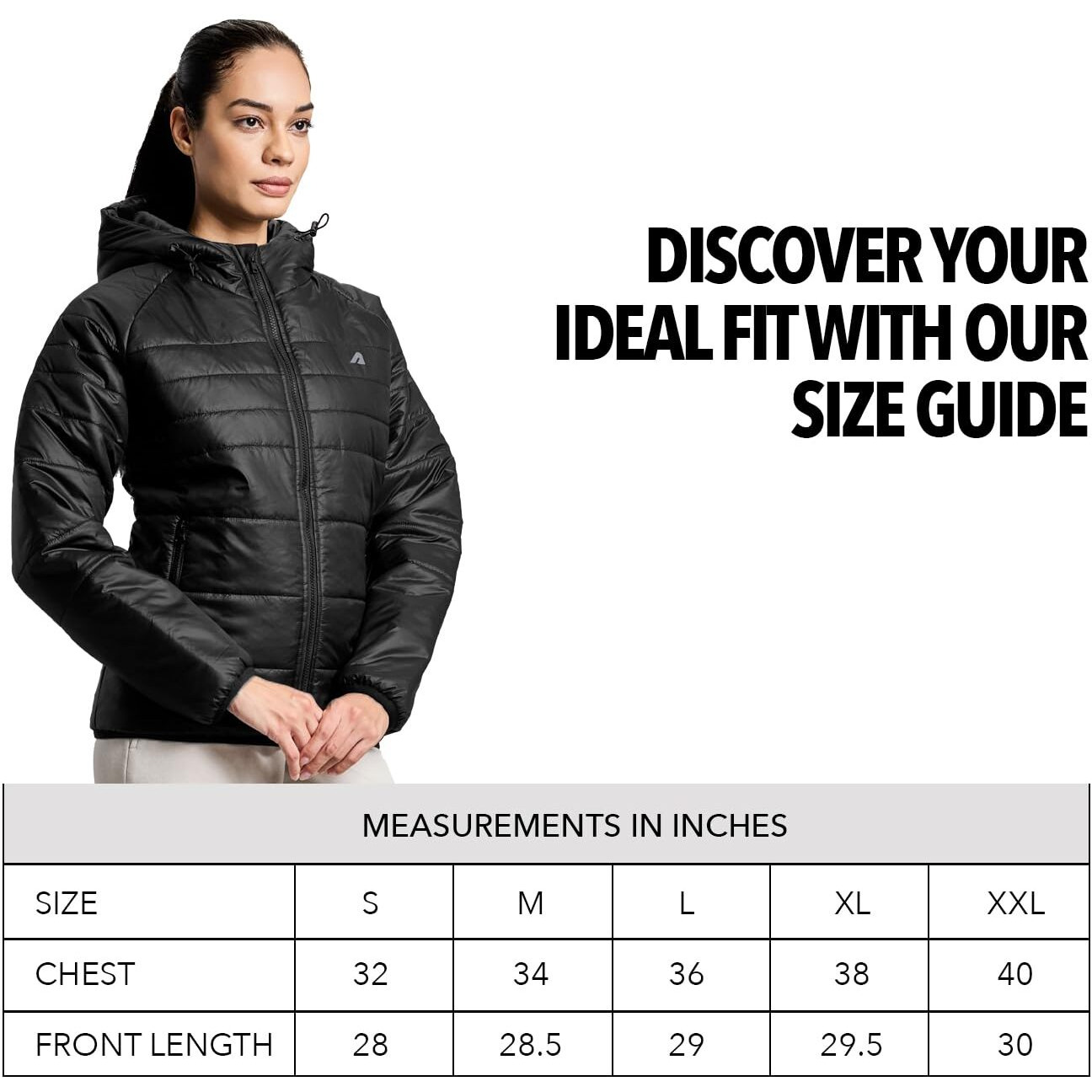 Boldfit Women's Polyester Standard Length Jacket (BFTBW4001S_Black_M)