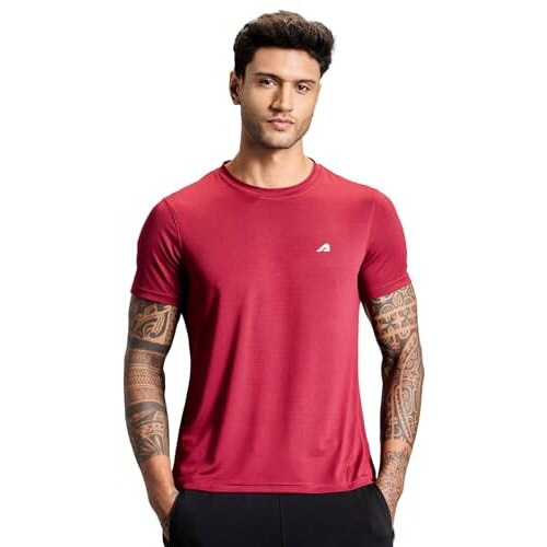 Boldfit Men's Regular Fit T-Shirt (BFTBM3012SRedXL_Red