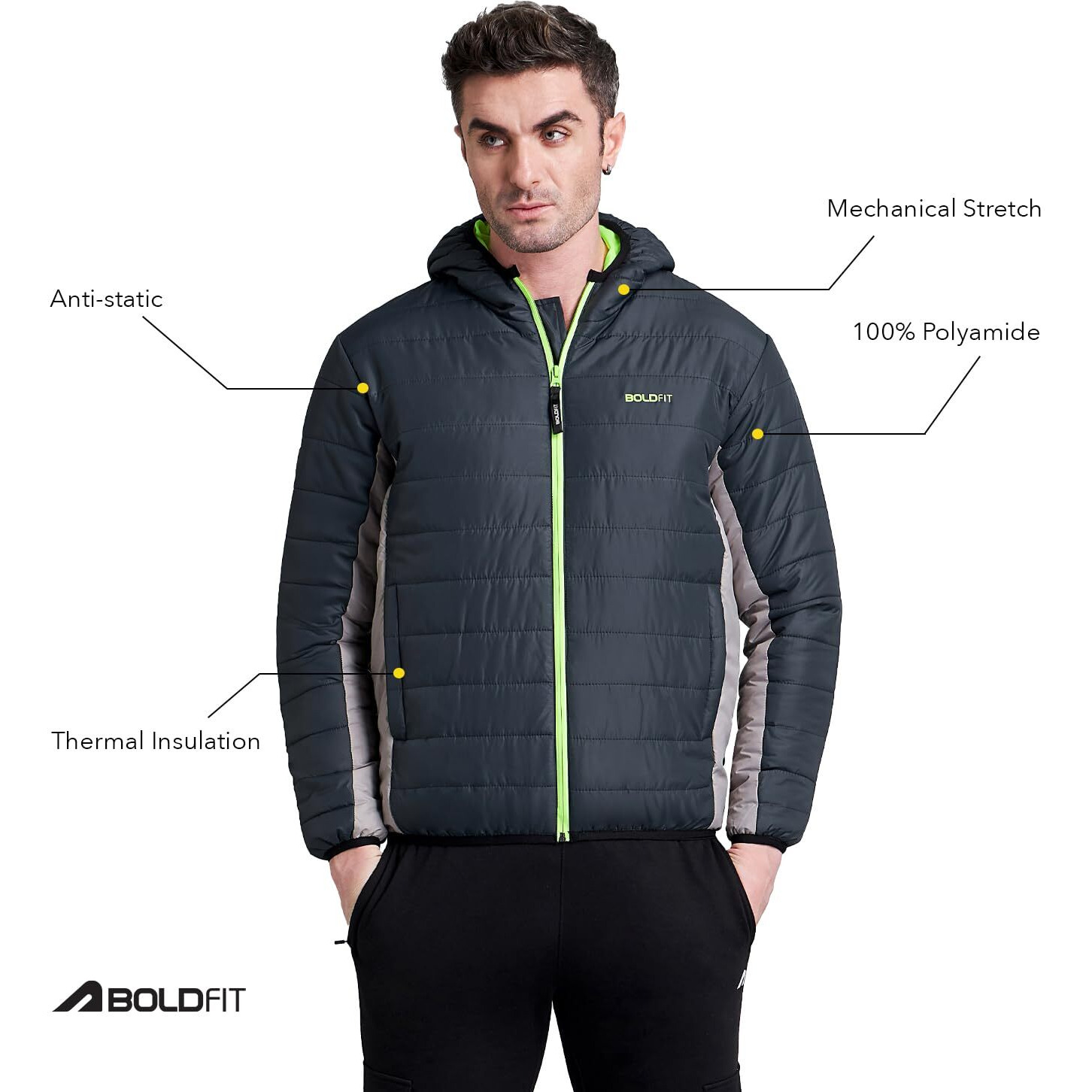 Boldfit Men's Polyester Standard Length Bomber JacketXL-501B (BomberJacketXL-501B_Navy_XL)