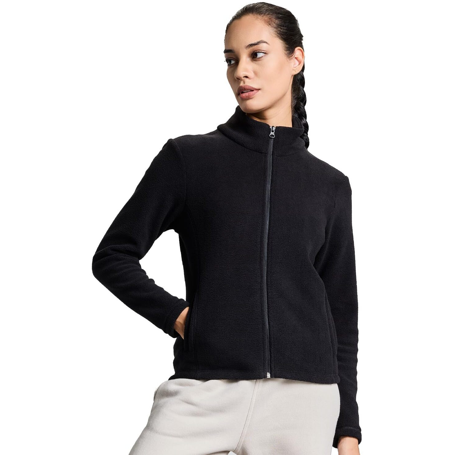 Boldfit Women's Sweatshirt (BFTBW4007SBKM_Black