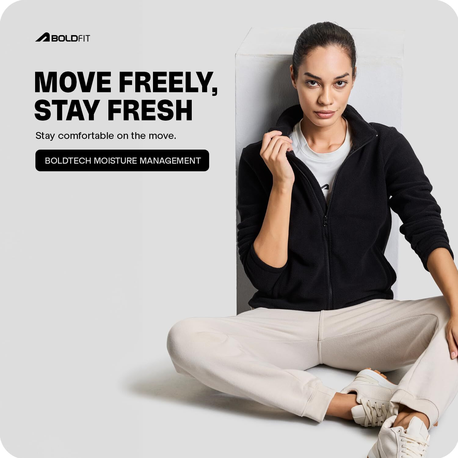 Boldfit Women's Sweatshirt (BFTBW4007SBKM_Black