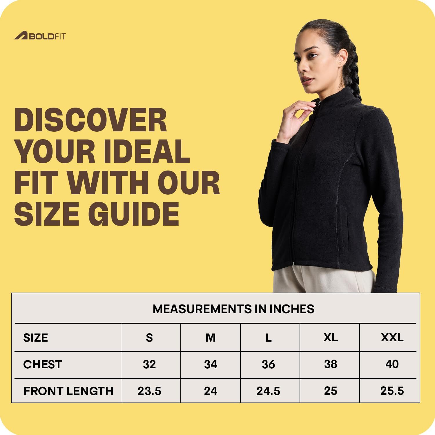 Boldfit Women's Sweatshirt (BFTBW4007SBKXL_Black