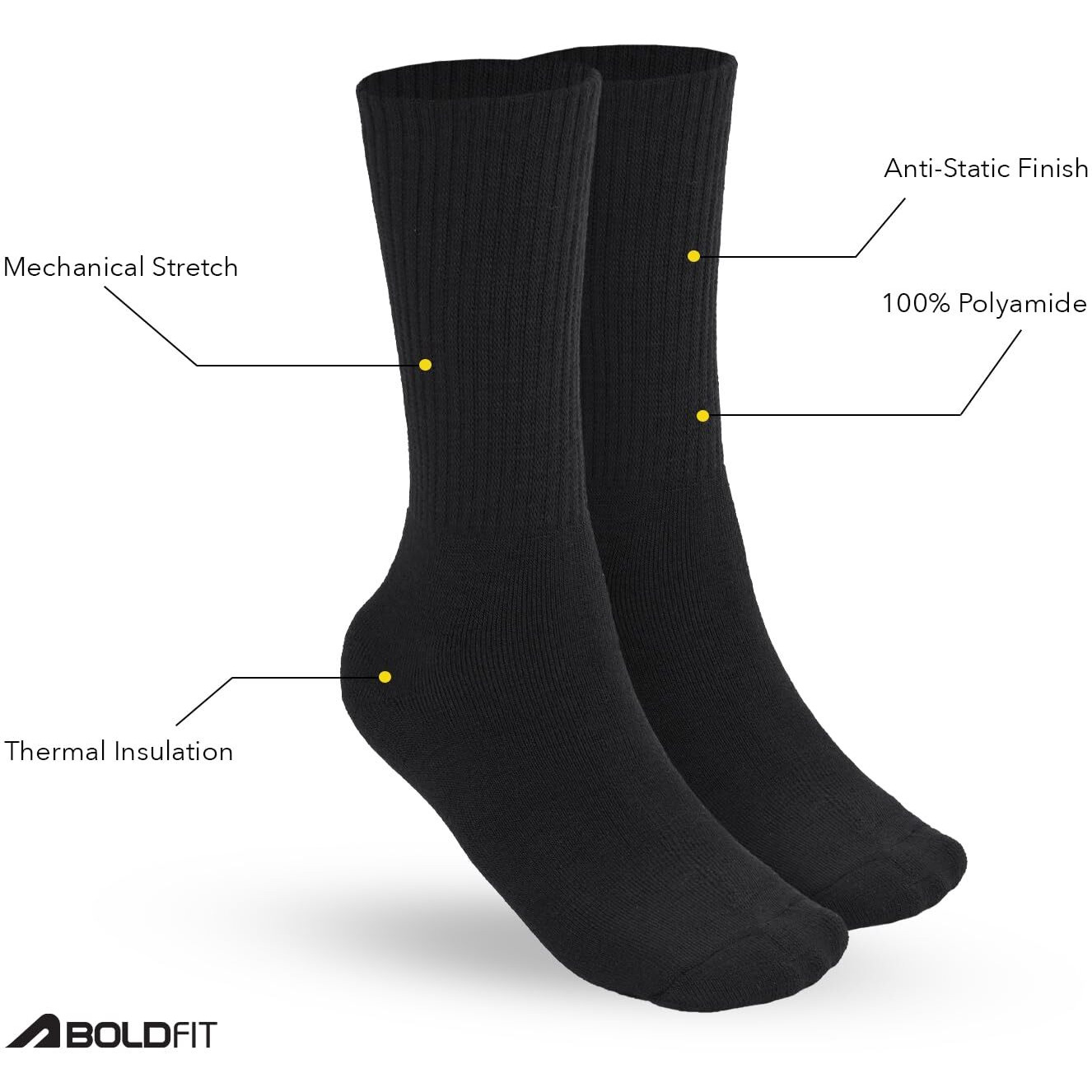 Boldfit Socks for Women Winter Wear Unisex winter socks for women woolen socks for men Calf Length woolen socks for women for Thermal Insulation winter socks for men Anti Slip Ribbed Socks - 3 Pair