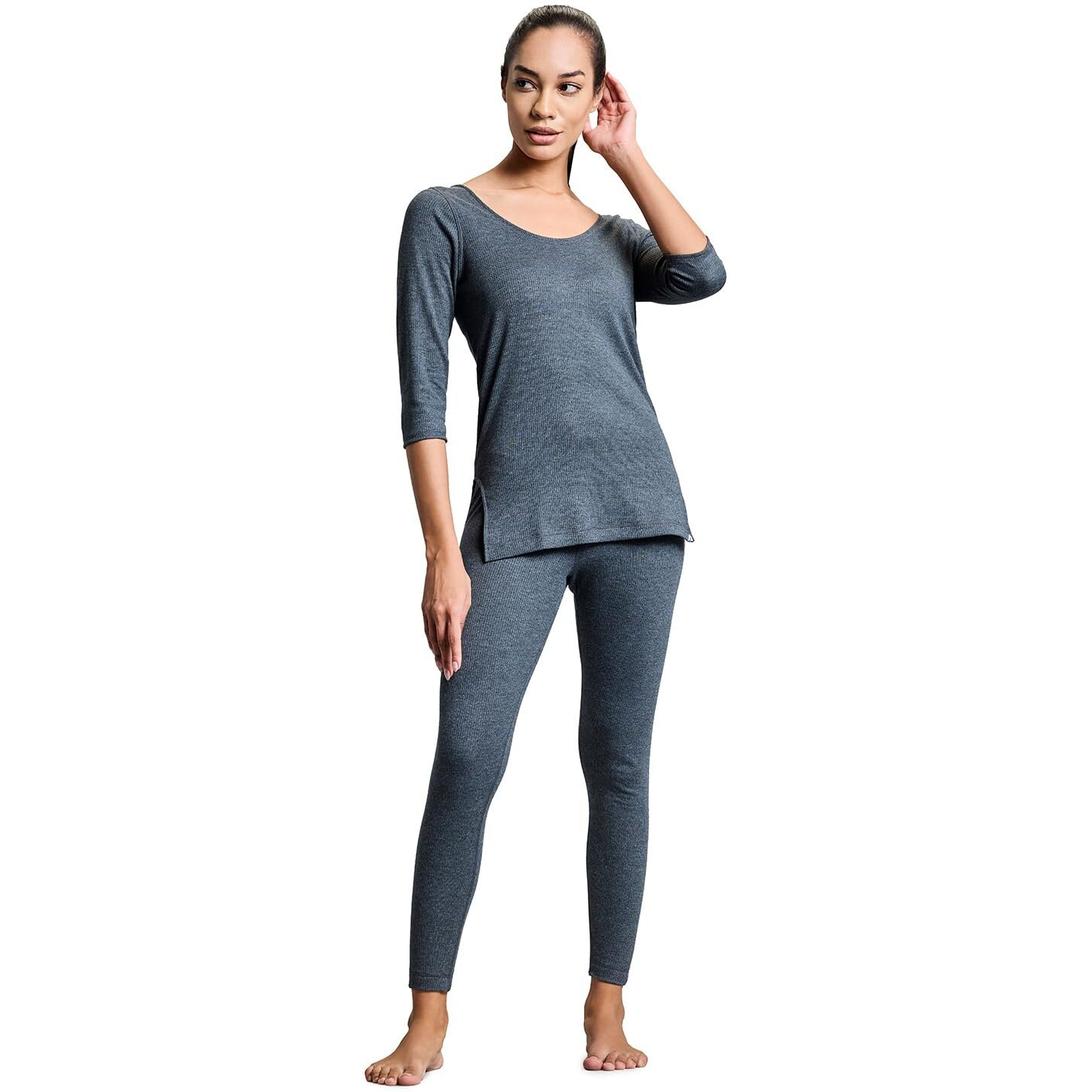 Boldfit Thermal Wear for Women Set Top & Bottom Winter Wear for Women for Women Set Natural Insulation Body Warmer for Women Cotton-Viscose Thermals for Women Lower Leggings Winter Wear Inner Set -XXL