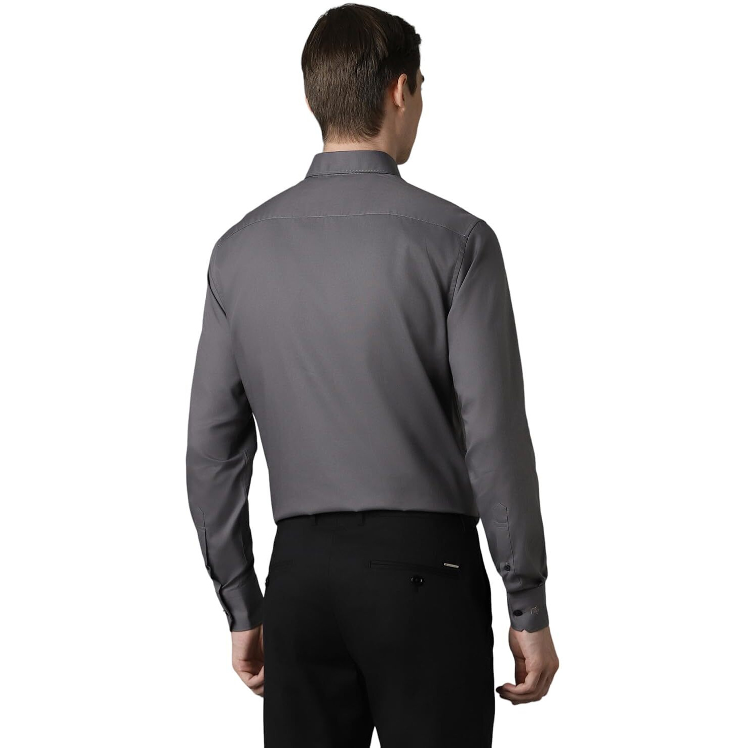 Louis Philippe Men's Classic Fit Shirt (LPSFMCLPJ11048_Grey