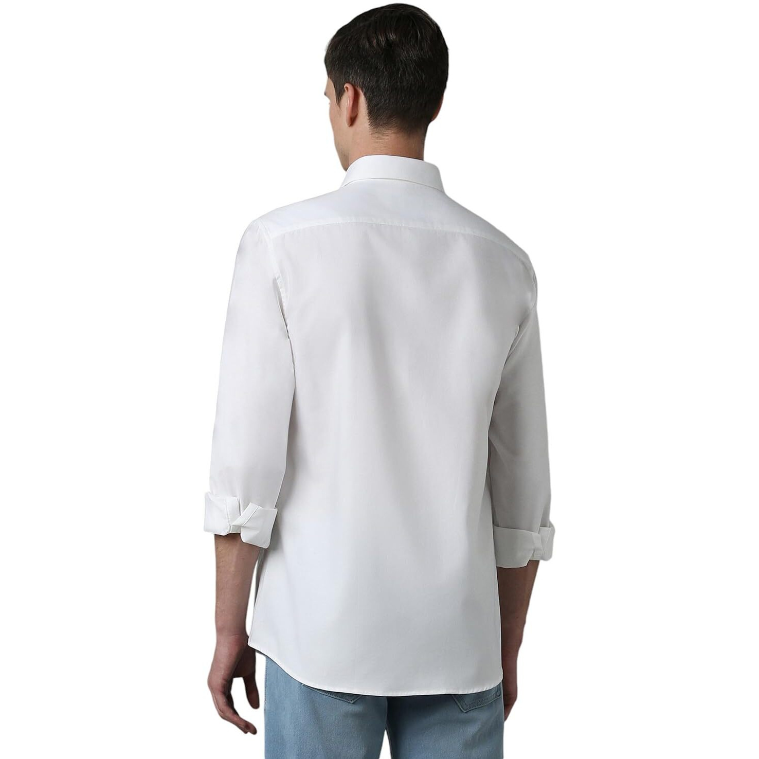Louis Philippe Men's Slim Fit Shirt (LYSFCSLP681101_White