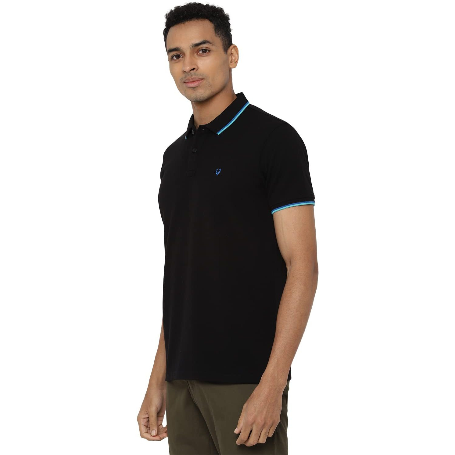 Allen Solly Men Regular Fit Polo (Askpqrgfs83162-M_Black_M)