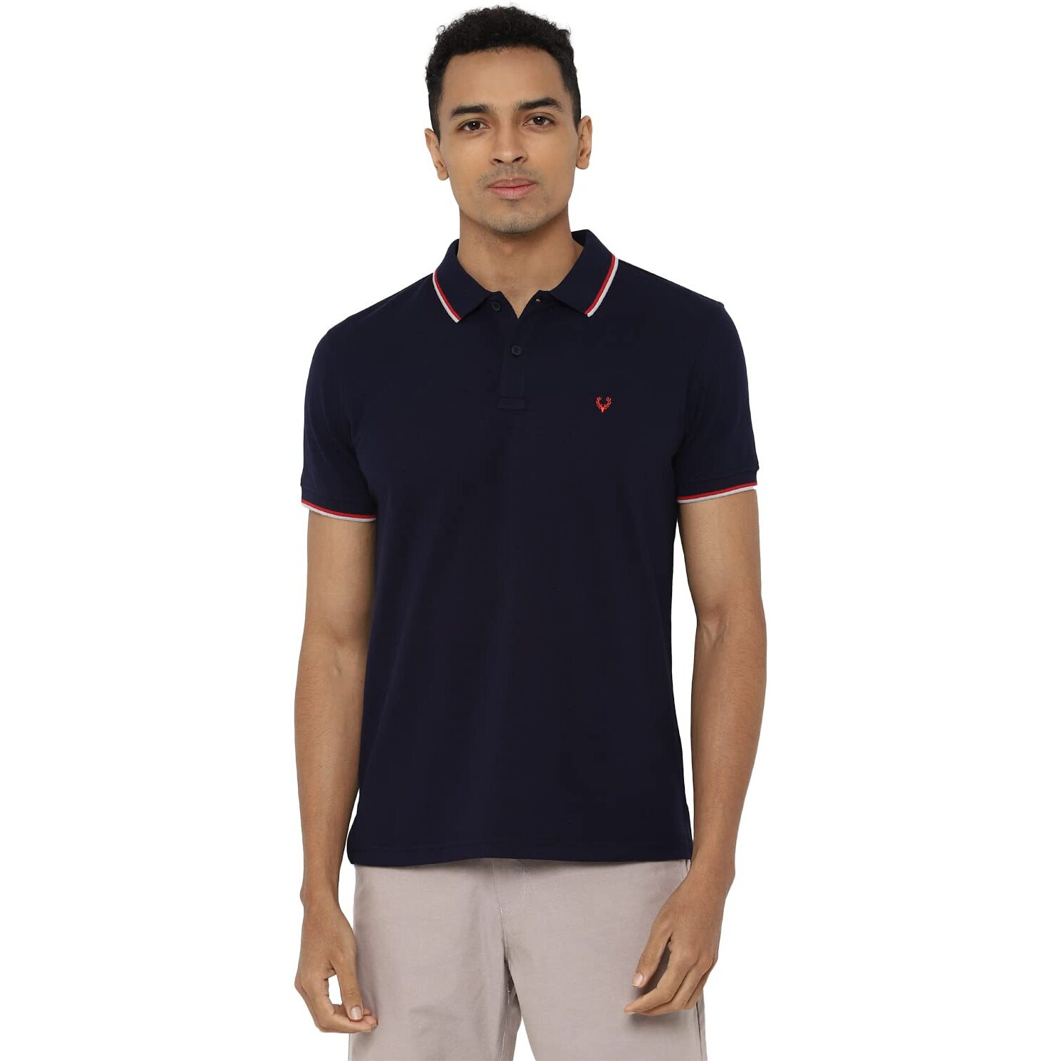 Allen Solly Men Solid Regular Fit T-Shirt(Askpqrgfw82524_Navy_M)