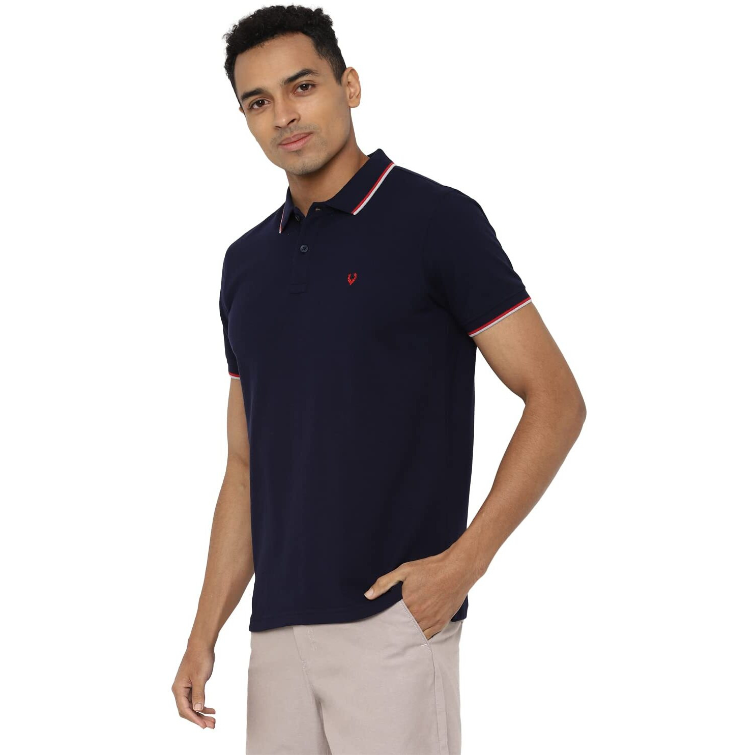 Allen Solly Men Solid Regular Fit T-Shirt(Askpqrgfw82524_Navy_M)