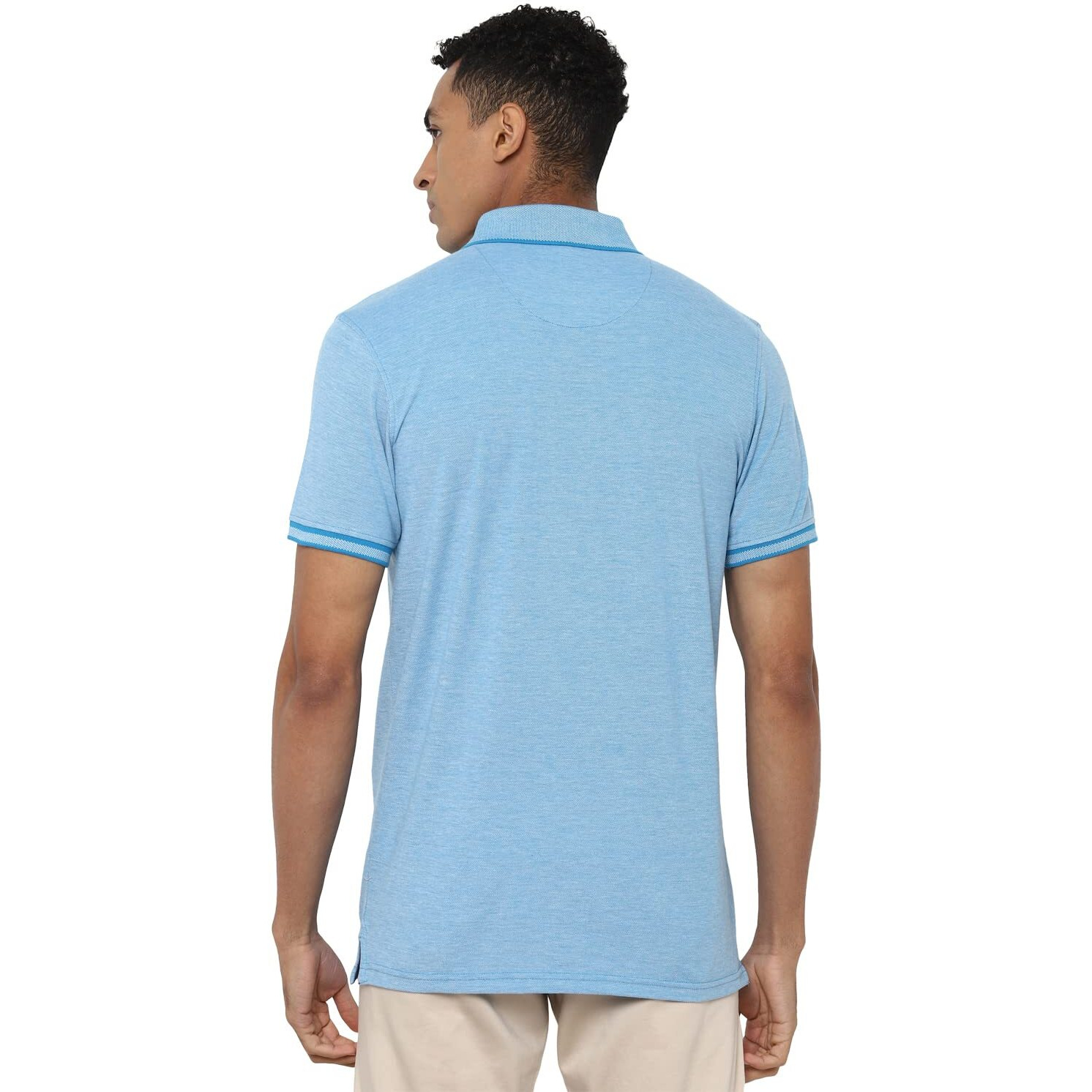 Allen Solly Men's Regular Fit Polo (ASKPQRGF701338_Medium Blue_XXL)