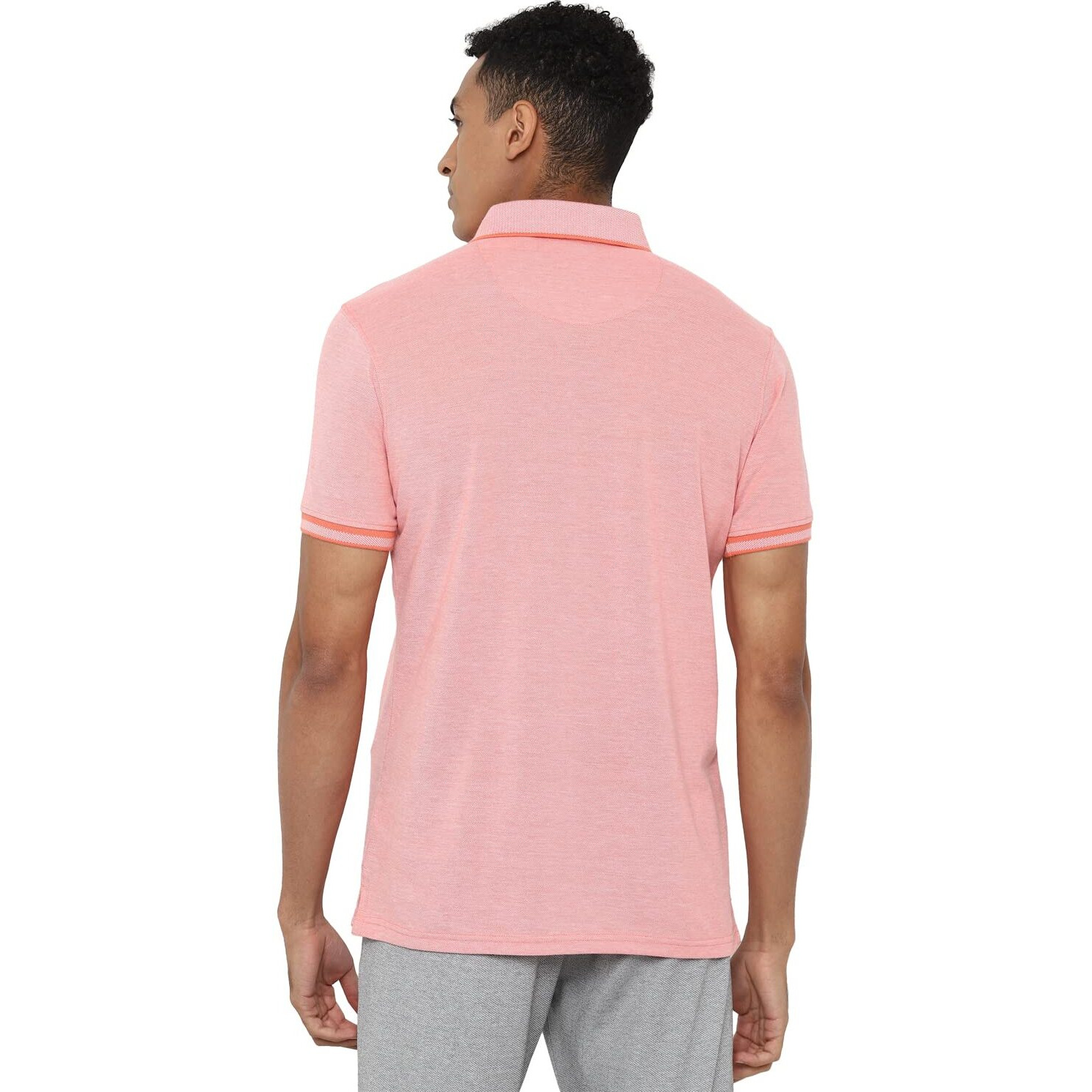 Allen Solly Men Regular Fit Polo (Askpqrgfy00914-L_Peach_L)