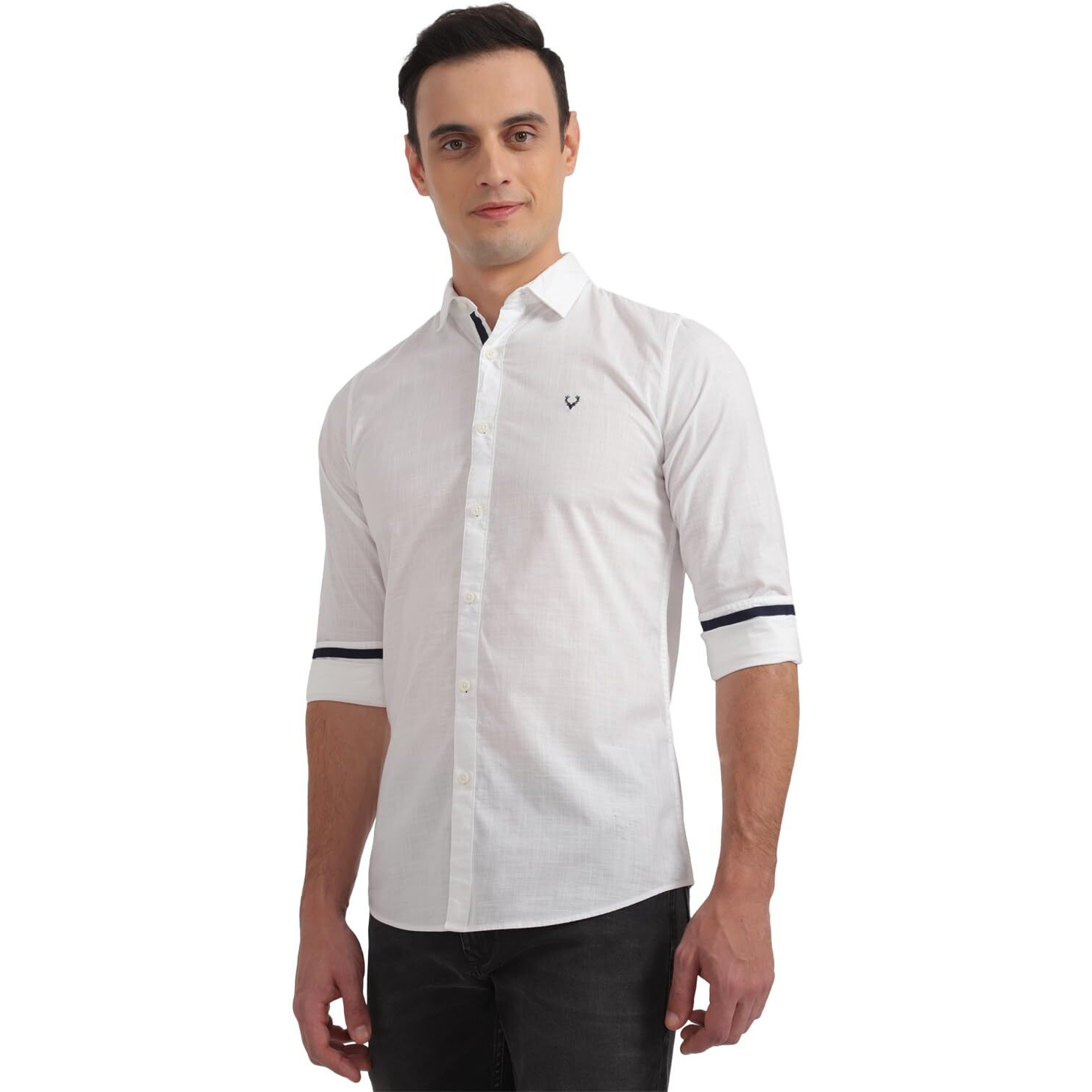 Allen Solly Men's Slim Fit Shirt (ASSFWMOFO48848_White_38)