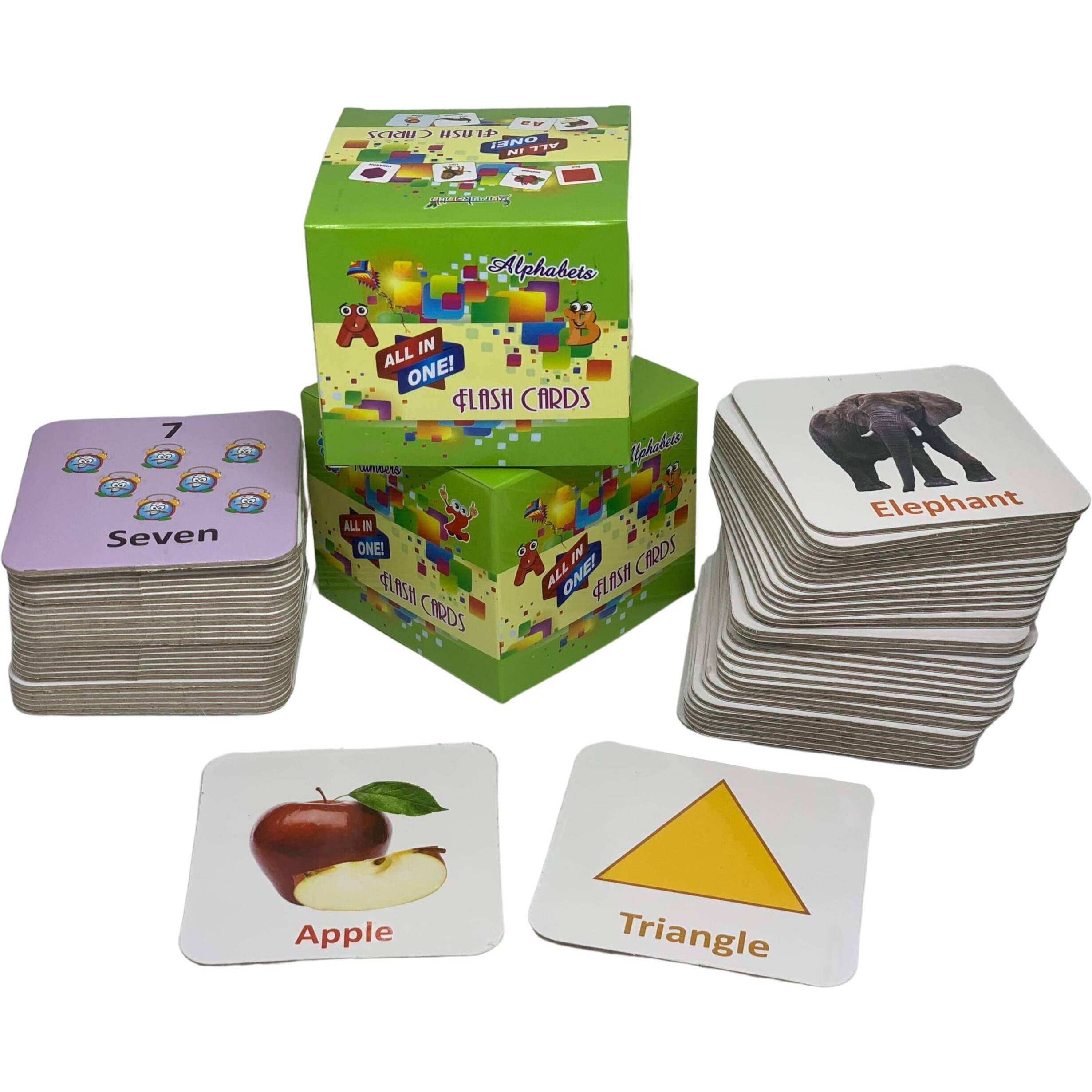 Gurukanth Premium All in One Flash Cards Book for Kids Toys for 1-6 Years Old Boy and Girls (Laminated Non-Tearable Board flashcards - Water Proof) | abcd Early Learning Educational Montessori Toy for 1 2 3 4 5 6 + Year Old Baby | Return gifts for birthday party for kids