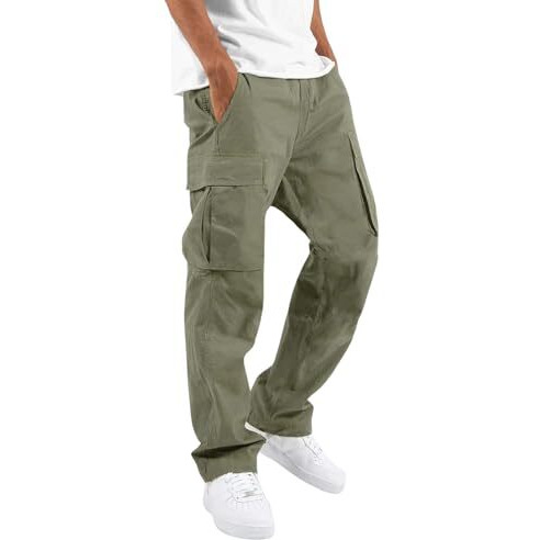 Lymio Men Cargo || Men Cargo Pants || Men Cargo Pants Cotton || Cargos for Men (Cargo-01-04) (XL, Olive Green)