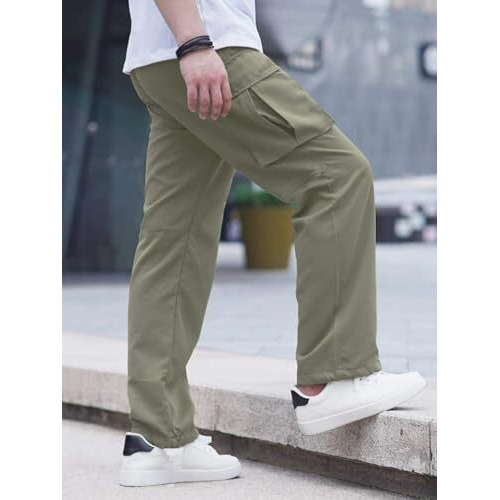 Lymio Men Cargo || Men Cargo Pants || Men Cargo Pants Cotton || Cargos for Men (Cargo-01-04) (XL, Olive Green)