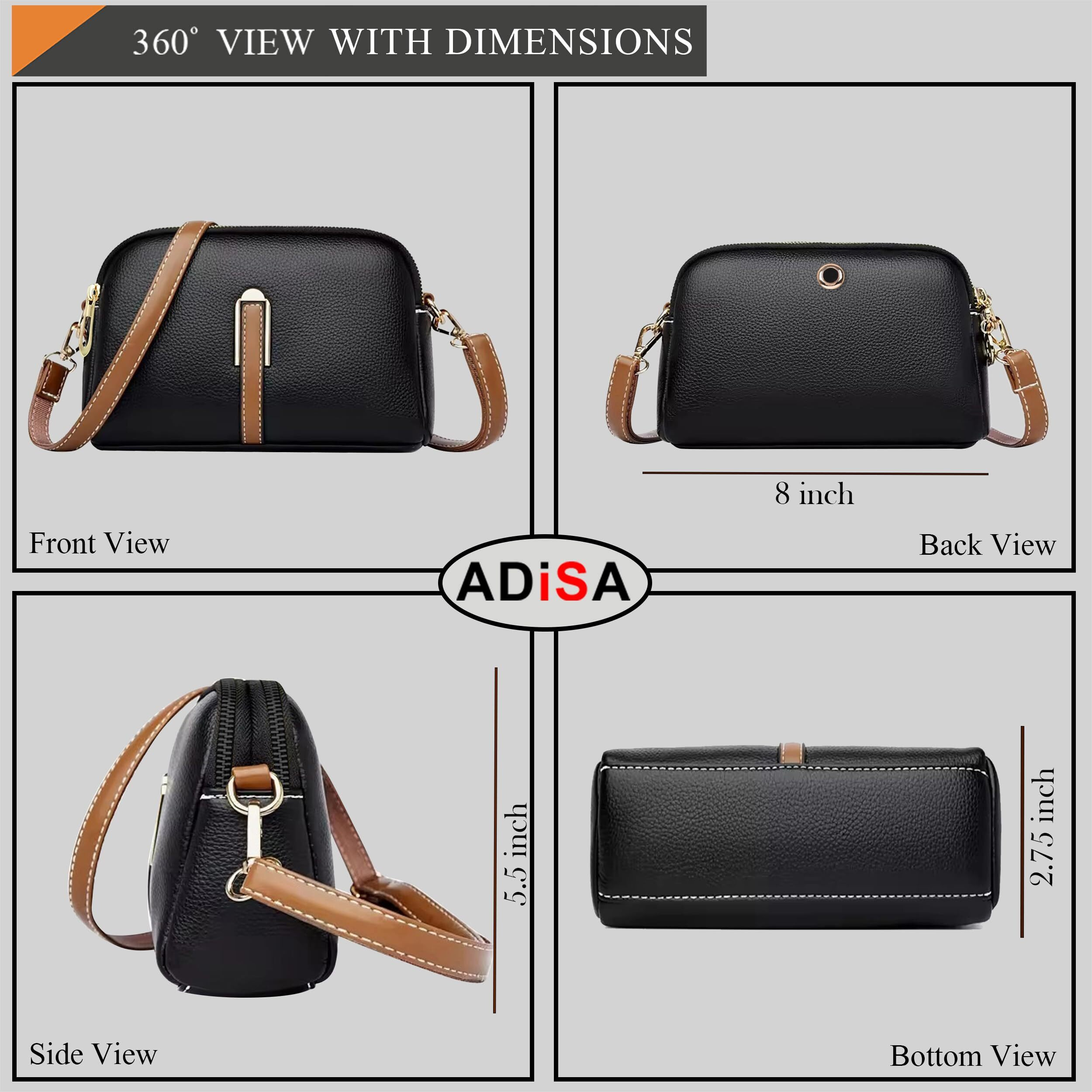 ADISA Women's Girls Grains Cross Body Sling Bag (SL5141-BLA)
