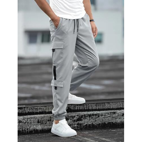 Lymio Track Pant for Men || Track Pants || Plain Track Pant (Track-06-08) (in, Alpha, 2XL, Grey)