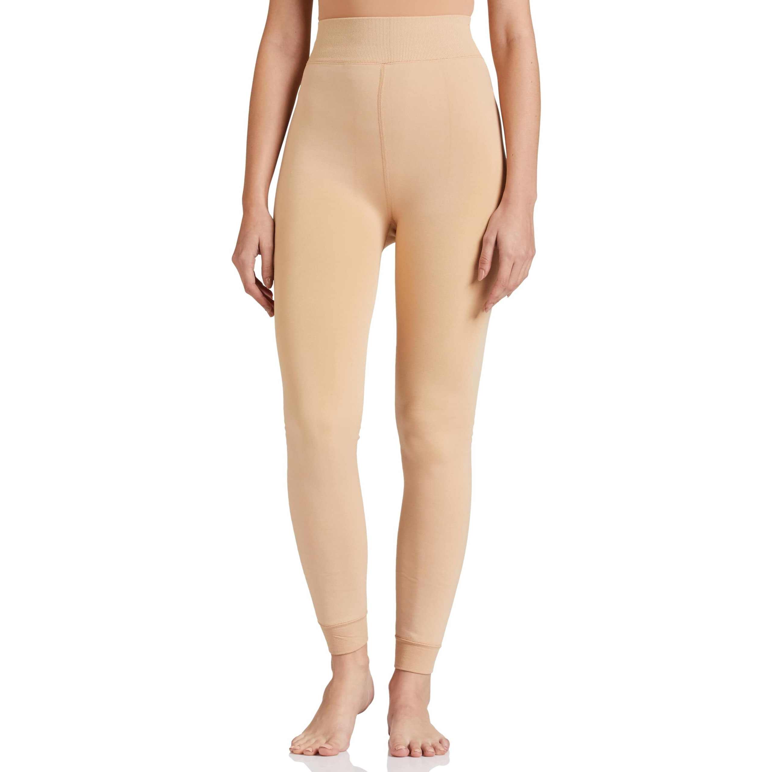 Amazon Brand - Symbol Women's Stretchable Fleece Lined Thermal Leggings (28 to 34 Size)_AW23-WWBTM-007_Skin_XS
