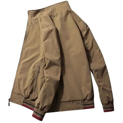 Lymio men jackets || bomber jacket for men || Lightweight Outwear Sportswear Polyester Standard Length Bomber Jacket (J4-6) (IN, Alpha, M, Khakhi)