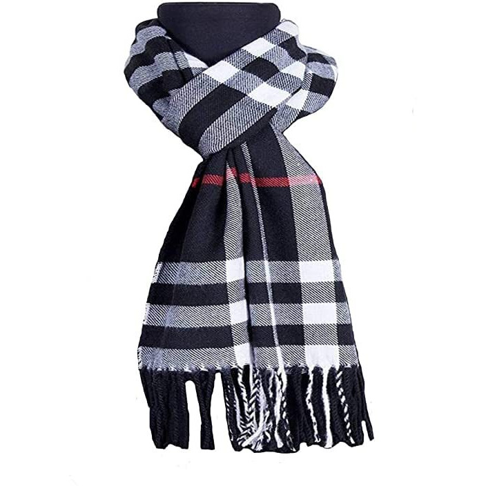 CREATURE Warm Winter Wear Acrylic Woolen Muffler/Scarf For Men & Women Warm lightweight Scarf (BLACK)