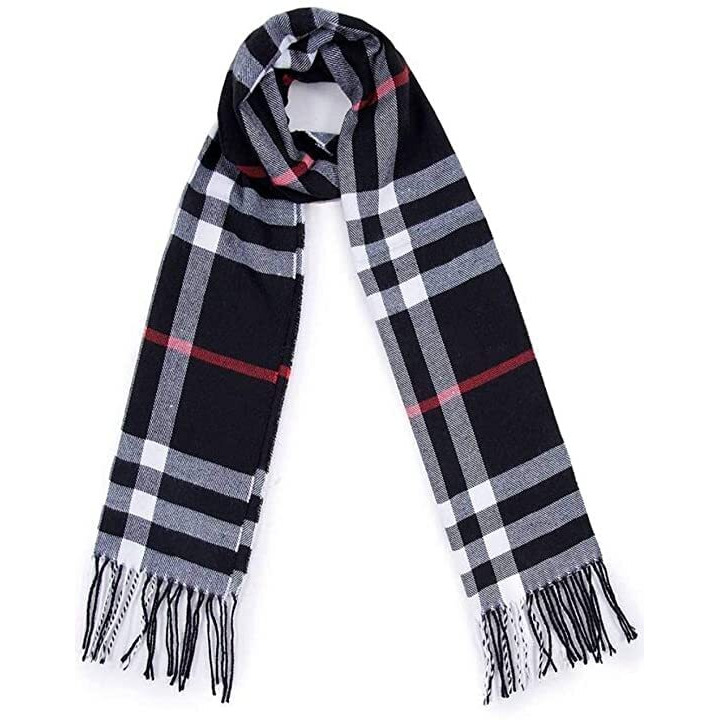 CREATURE Warm Winter Wear Acrylic Woolen Muffler/Scarf For Men & Women Warm lightweight Scarf (BLACK)