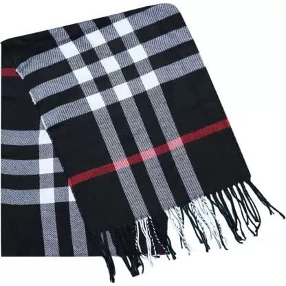 CREATURE Warm Winter Wear Acrylic Woolen Muffler/Scarf For Men & Women Warm lightweight Scarf (BLACK)