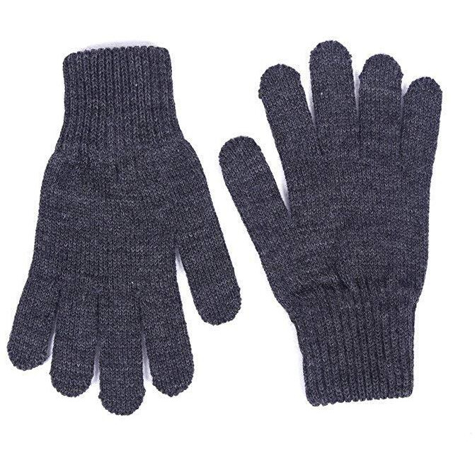 DIGITAL SHOPEE Winter Warm Men & Women Woolen Knitted Hand Gloves Free Size- (Charcoal Grey)