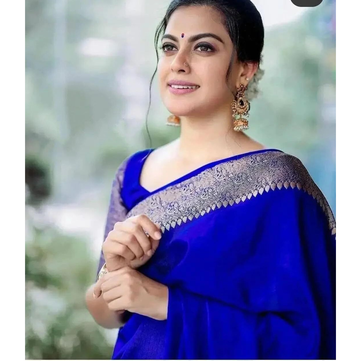 C J Enterprise Women's Pure Soft Kanjivaram Silk Saree for Wedding Kanchipuram Pattu Sarees Banarasi Cotton Latest Sari With Blouse Piece Design Wear ladies new sadi Party 2025 (Yatri-51) (Royal Blue)