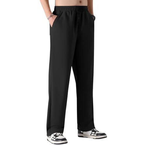 GRECIILOOKS Regular Fit Track Pant for Men (Gl-Tp-1017-L-Black), Large