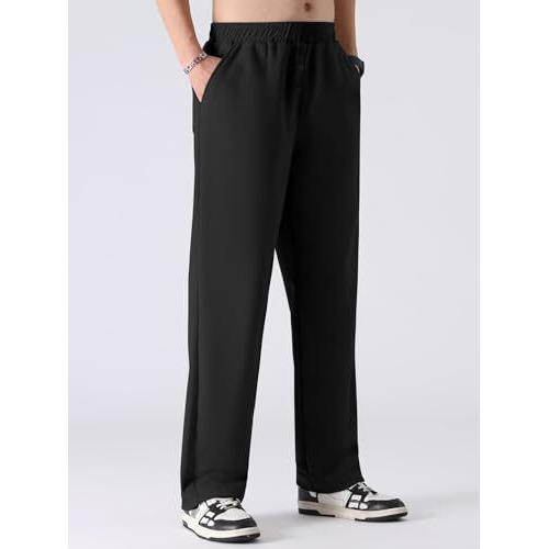 GRECIILOOKS Regular Fit Track Pant for Men (Gl-Tp-1017-L-Black), Large