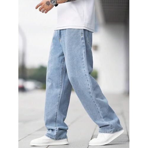 Lymio Men Jeans || Men Jeans Pants || Denim Jeans || Baggy Jeans for Men (Jeans-06-07-08) (32, Light Blue)