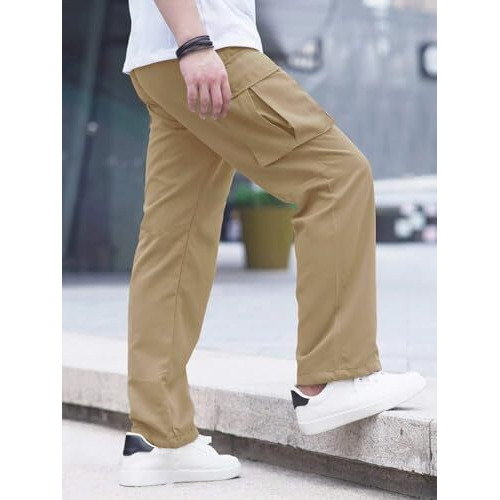 Lymio Men Cargo || Men Cargo Pants || Men Cargo Pants Cotton || Cargos for Men (Cargo-01-04) (2XL, Khakhi)