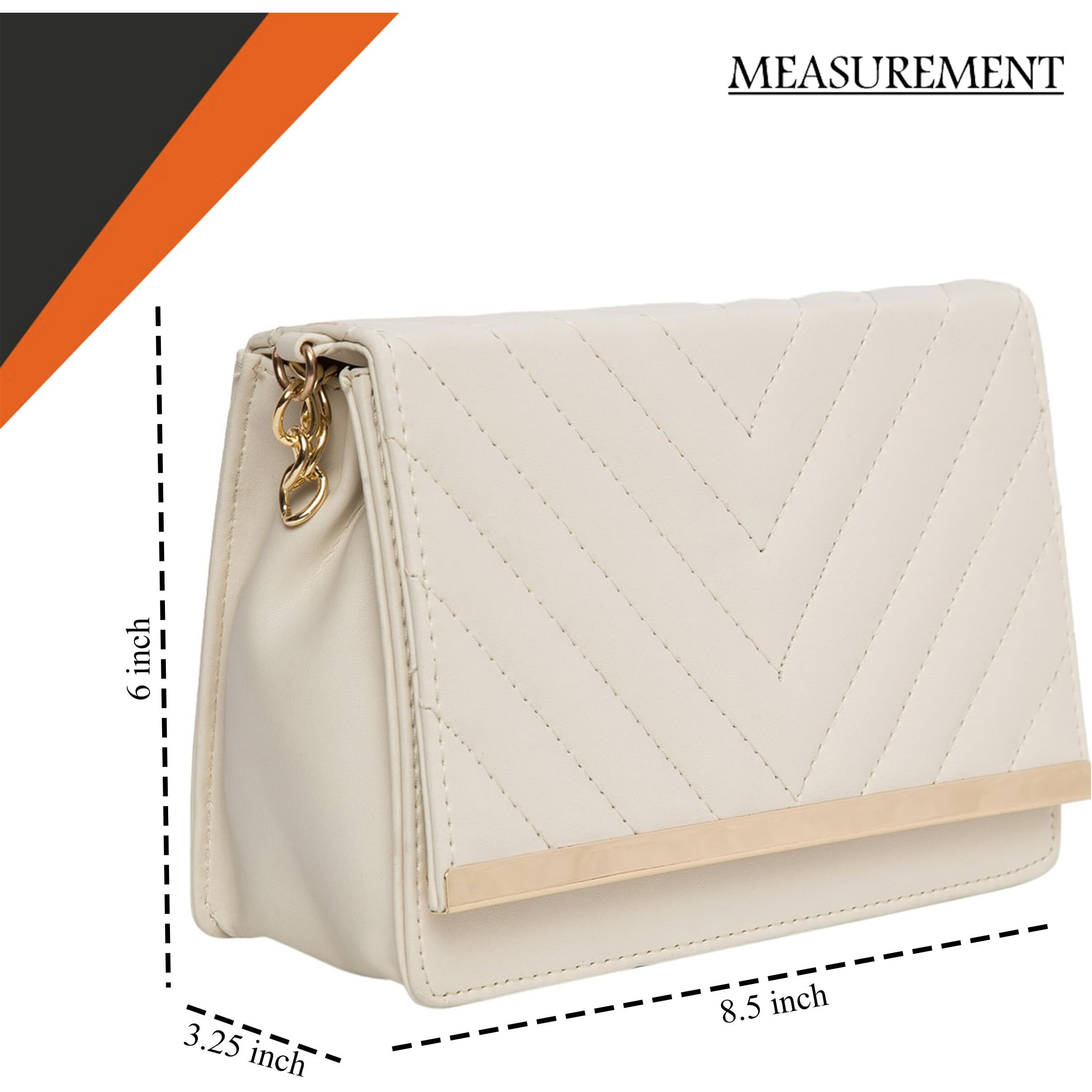 ADISA Women's Sling Bag (Off White)