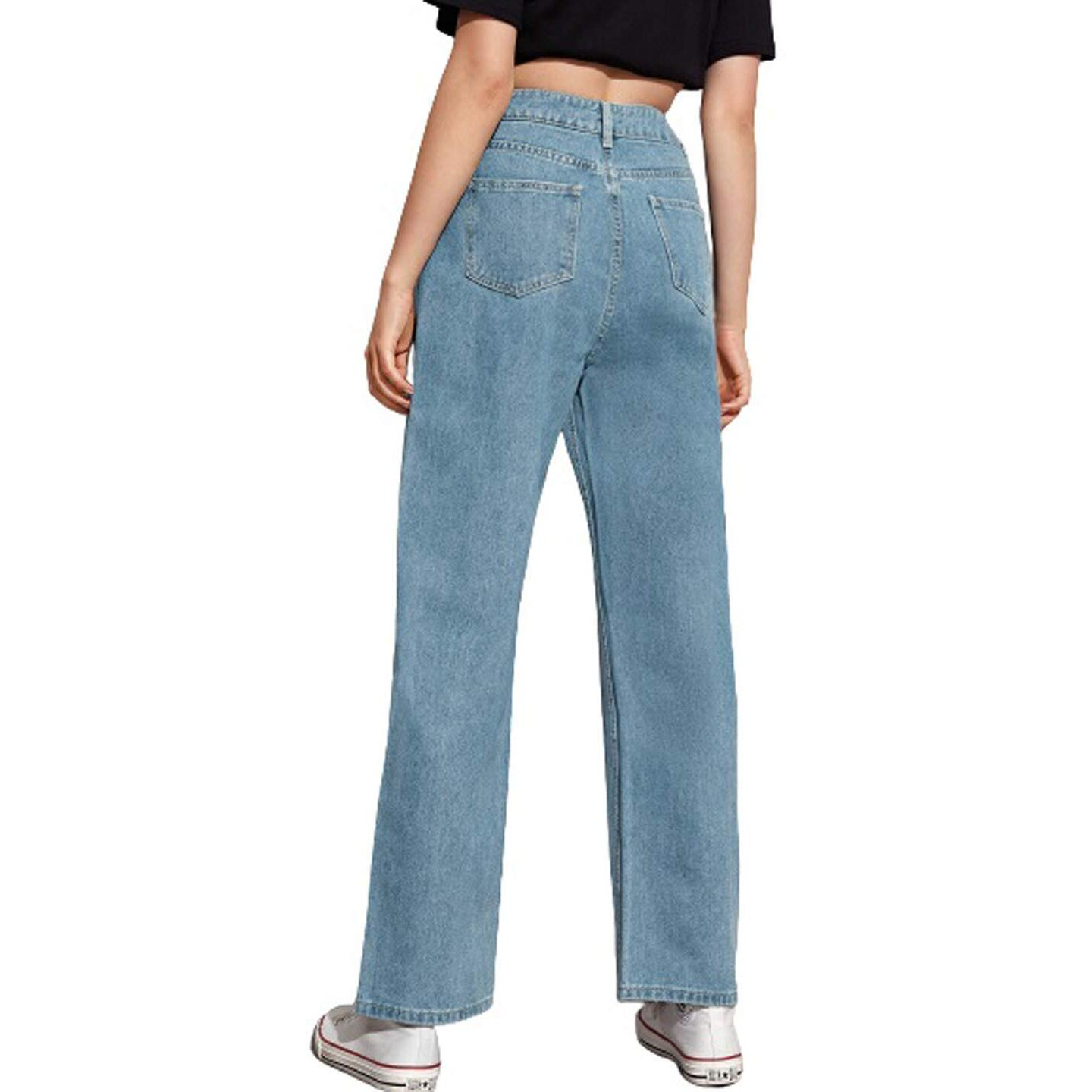 KOTTY Womens High Rise Cotton Lycra Jeans(Ice Light Blue,28)