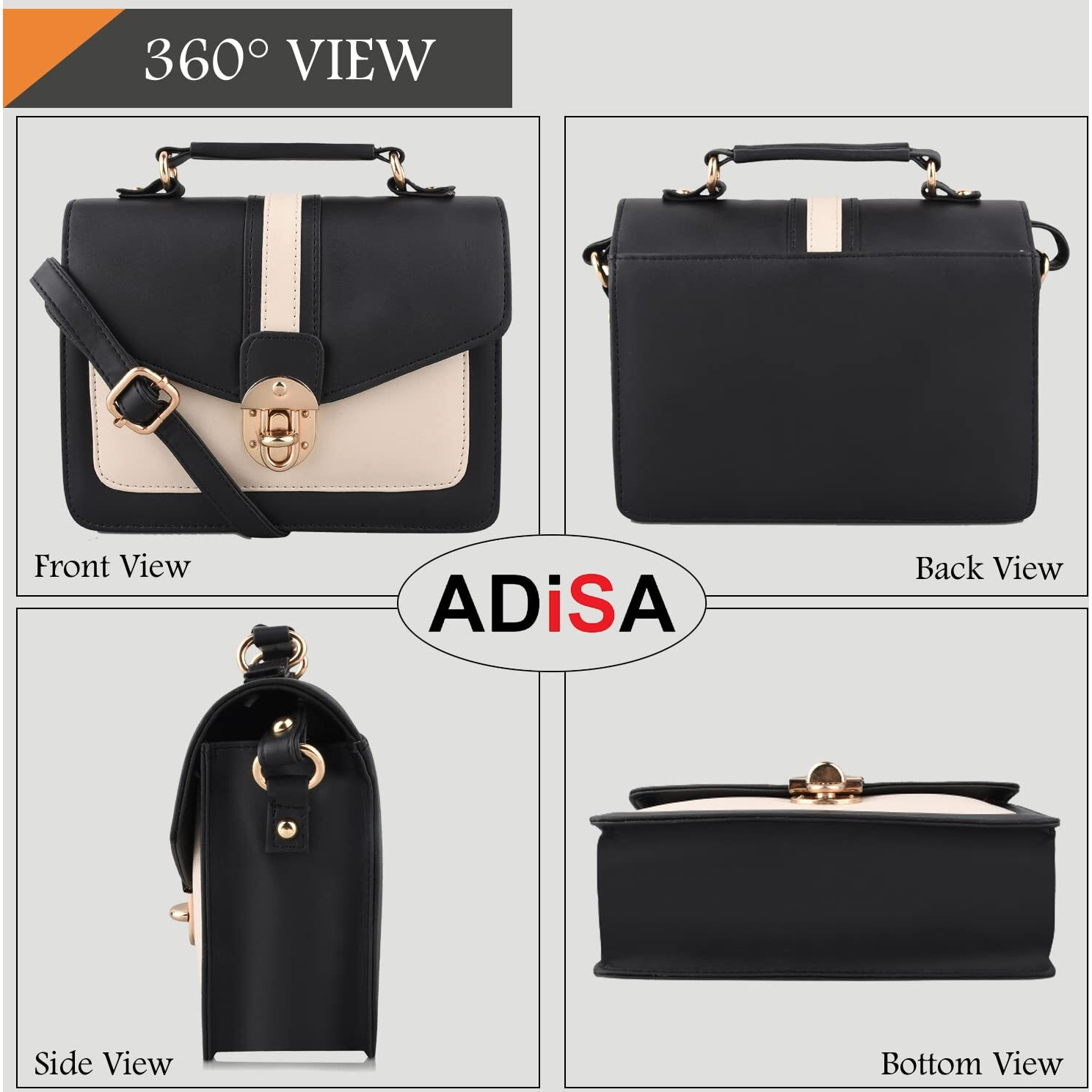 ADISA Women's Sling Bag (Black)