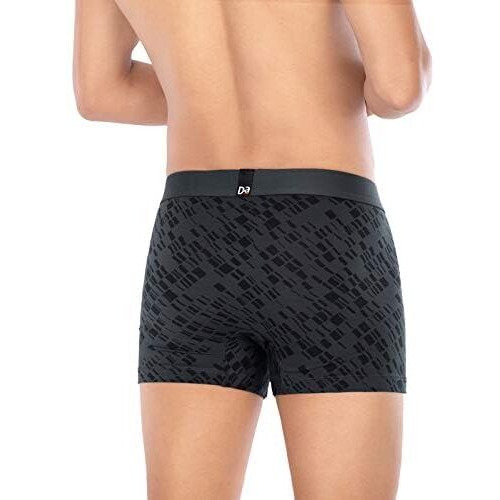 DAMENSCH Men Deo-Soft Supima Modal Trunks-Pack of 2-Dashed Silver, Hybrid Grey-Large