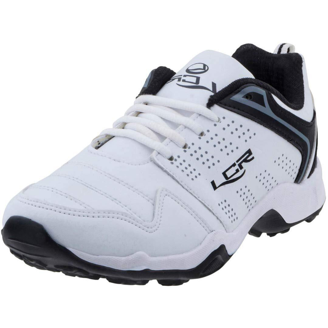 Lancer Mens INDUS-251 White Black Running Shoe - 8 UK (INDUS-251WHT-BLK-42)
