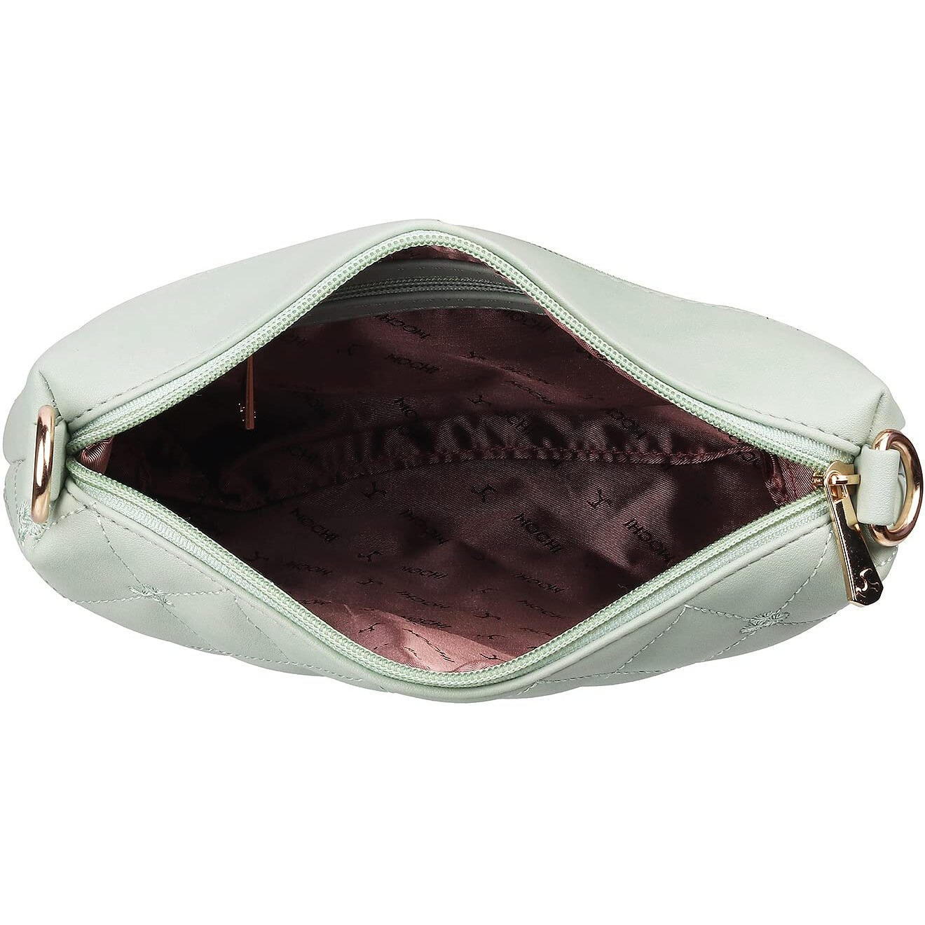 Mochi Women Lightgreen Zip Top Sling Bag (66-7354)